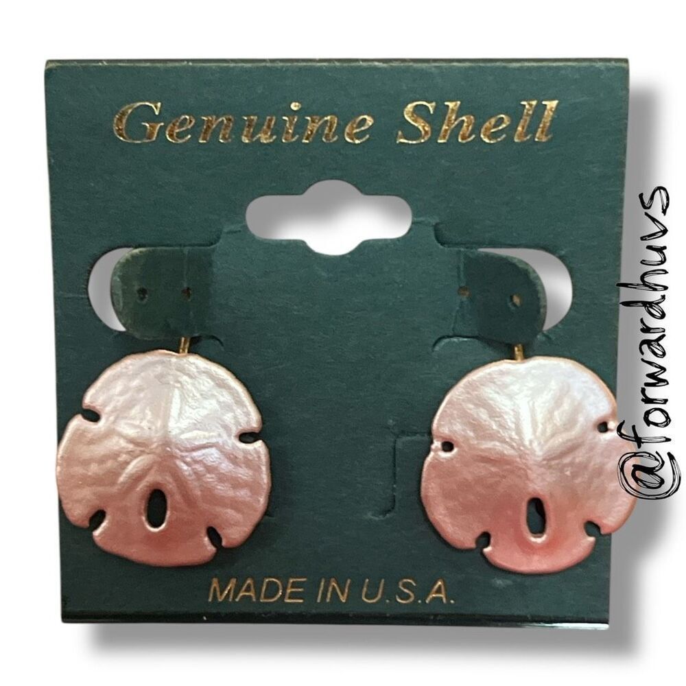 Genuine Shell Pastel Sand Dollar Clip on Earrings